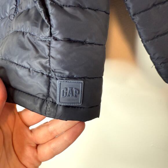 GAP Kids Boys Lightweight Puffer Jacket In Ombre Blue Size XS - Picture 5 of 10
